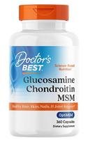 DOCTOR'S BEST gliukozaminas + chondroitinas + MSM - 360 kapsulių