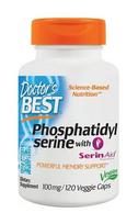 DOCTOR'S BEST fosfatidilserinas – fosfatidilserinas 100 mg - 120 kapsulių