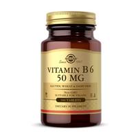 SOLGAR Vitaminas B6 - Vitaminas B6 50 mg - 100 tablečių