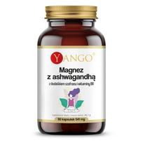 YANGO Magnis su ašvaganda, šafranu ir vitaminu B6 - 90 kaps.