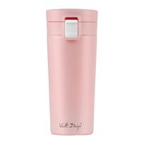 Rožinis kelioninis termo puodelis Vialli Design Fuori, 400 ml