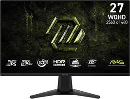 MSI LCD Monitor|MSI|27 "|2560 x 1440 pixels|Wide Quad HD|Native aspect ratio 16:9|LCD|Flat|MAG275QFE20