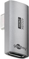 Goobay 74443 USB-C Adapter Vertical 90° Rotated USB4, Grey