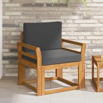 Lauko sofa Tvirta akacijos mediena ir poliesteris Natūrali
