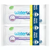 WATERWIPES_Soothing Clean drėgnos servetėlės vaikams su levandų aromatu, 2 pakuotės po 60 vnt.