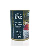 SIMPLY FROM NATURE Šlapias maistas šunims Arkliena su sėmenimis 6 x 400 g