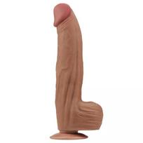 Falo imitatorius Sliding Skin King Sized 12'' (rudas)