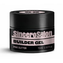 Solid Builder Gel Daugiafunkcinis 4in1 gelis nagams Pink Glitter