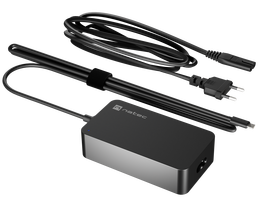 Natec Laptop Charger Gan USB-C 65W for Laptops, Tablets, Phones   NZU-2361
