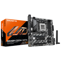 Gigabyte B840M DS3H WIFI6 (rev. 1.1)   Processor family AMD   Processor socket AM5   DDR5   Supported hard disk drive interfaces SATA, M.2   Number of SATA connectors 4