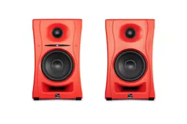 KALI AUDIO LP-UNF-R – Bluetooth studijinių monitorių pora. Multimedijos garsiakalbiai, raudoni.
