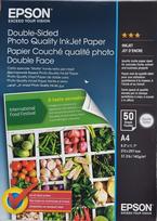 Epson Epson Double-Sided Photo Quality Inkjet Paper - Matt - A4 (210 x 297 mm) - 140 g/m2 - 50 Blatt Fotopapier - fur EcoTank ET-2650, 2750, 2751, 4750, WorkForce Pro RIPS WF-C879, WF-C5790 | C13S400059 | 8715946645575