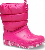 Crocs Classic Neo Puff Boot Kids 207684-6X0 Różowe 29/30 | 207684-6X0 | 191448883574