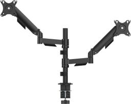 Gembird MA-DA2P-02 Adjustable desk 2-display mounting arm, 17”-32”, black | MA-DA2P-02 | 8716309135351