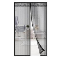 Kiaitre magnetinis tinklelis nuo uodų durims, 90×210 cm, juodas