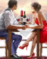 Tapybos pagal skaičius rinkinys 40x50 cm "Romantic Dinner"
