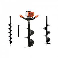Benzininis žemės grąžtas + 3 grąžtai 10cm,20cm,30cm + ilgintuvas 50cm Geko G84020