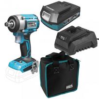 Akumuliatorinio bešepetėlinio smūginio veržliasukio komplektas 18V, 350Nm 1/2" DED7030H7