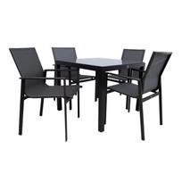 Sodo baldų komplektas AMALFI stalas ir 4 kėdės K14531 HOME4YOU