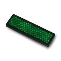Programuojama LED vardo kortelė 93x30mm - USB tekstinis ekranas - žalias