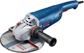"Bosch" GWS 22-180 J profesionalus kampinis šlifuoklis, 2200 W, su pagalbine antivibracine rankena, atraminiu flanšu, fiksavimo veržle, apsauginiu dangteliu, dviejų skylių veržliarakčiu, dėžutėje