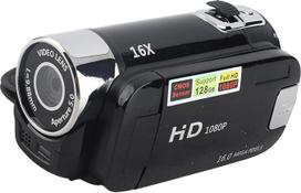 "Full HD" 16X DV nešiojamoji vaizdo kamera Skaitmeninė vaizdo kamera 270° pasukamas ekranas Skaitmeninis palaikymas su priartinimu Naktinis įrašymas (juoda)