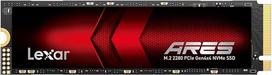 "Lexar ARES" 1 TB SSD, M.2 2280 PCIe Gen4x4 1.4 vidinis NVMe SSD. Iki 7400MB/s skaitymo ir 6500MB/s rašymo greitis. Skirtas PS5, kompiuteriui, nešiojamajam kompiuteriui, žaidėjams, dizaineriams, profesionalams.