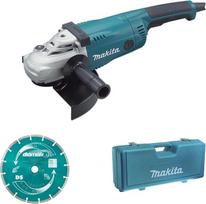 "Makita" GA9020 230 mm elektrinis kampinis šlifuoklis 240 V su dėklu / deimantiniais ašmenimis
