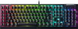 "Razer BlackWidow V4 X" mechaninė žaidimų klaviatūra su "Razer Chroma RGB" (mechaniniai "Razer Green" jungikliai, 6 nuosavi makro klavišai, dvigubai veikiantys ABS dangteliai) QWERTZ DE-Layout, juoda