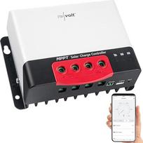 "revolt" saulės energijos įkrovimo valdiklis: MPPT saulės įkrovos valdiklis 12/24 V, iki 20 A/520 W, "Bluetooth" ir programėlė (MPPT saulės įkrovos valdiklis 20 A, saulės įkrovos valdiklis 12V)