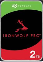 "Seagate IronWolf Pro" 2 TB NAS vidinis kietasis diskas 3,5" 7200RPM CMR 256MB spartinančiosios atminties SATA 6GB/S + 3 metų gelbėjimo paslauga Modelio Nr.: ST2000NT001