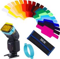 "Selens" SE-CG20 universali Speedlite 20 vnt. gelinių filtrų rinkiniai Apšvietimo filtrų derinys fotoaparato blykstei