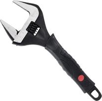 "Sharp-tec" reguliuojamas veržliaraktis 50 mm 10" plataus žandikaulio atidarymo reguliuojamas veržliaraktis Minkšta rankena Keičiamasis veržliaraktis 265 mm Santechnikos įrankių rinkinys santechnikams Juodas