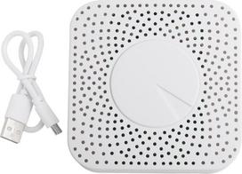 "Tuya 6-in-1" monitorius, PM2.5 Temperatur Luftfeuchtigkeitsmesser, App Sprachsteuerung Google Home, Wand-Schreibtisch-Sensor, Büro, Schule, Zuhause, Weiß (B)