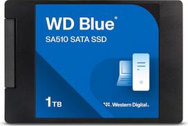 "WD Blue SA510" SATA 1 TB 2,5 colio SSD (skaitymas iki 560MB/s, įrašymas iki 520MB/s, atnaujinimas kompiuteriui / nešiojamajam kompiuteriui, 3 mėn. bandomoji "Dropbox Professional" versija, "Western Digital SSD Dashboard")