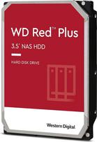 "WD Red Plus" vidinis kietasis diskas NAS 2 TB (3,5 colio, apkrovos sparta 180 TB per metus, 5400 aps./min, 128MB spartinančioji atmintinė, suderinama NAS programinės įrangos firmware, 8 įmautės) Raudona