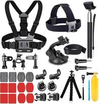 25 in 1 priedai "GoPro", priedai "GoPro Hero 13 12 11 10 9 8 Max 7 6 5 4 3 SJ4000 ir kitoms sporto kameroms
