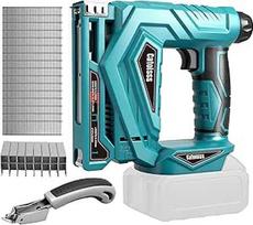 Akumuliatorinis susegimo pistoletas, suderinamas su "Makita" 18 V ličio, 100 W galios susegimo pistoletas su 1000 tiesių ir 1000 U formos vinių, skirtas apmušalams, medžio apdirbimo projektams (be akumuliatoriaus)