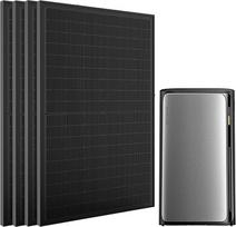 ALLDREI 2000 W balkono elektrinė su atmintimi 1,92 kWh, 4 MPPT, priedų komplektas, 4 x 500 W juodi dvipusiai saulės moduliai, 2300 W dviguba kintamosios srovės jungtis, "viskas viename" dizainas