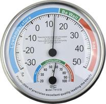 Analog für Thermo-Hygrometer für Raumklimaregulierung, großer Temperatur- und Luftfeuchtigkeitsmesser mit Komfortbereich, weißes ABS-Gartendekor-Wetterstation für Home Office Labor
