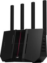 ASUS RT-BE92U BE9700 trijuostis "WiFi 7" maršrutizatorius (palaiko 320 MHz ir 4096-QAM, kelių sąsajų veikimas (MLO), AI WAN aptikimas, "AiMesh" palaikymas, neprenumeruojamas tinklo saugumas, VPN, "Smart Home")