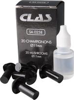CLAS Equipements 20 grybų, kurių skersmuo 11 mm + tepalas SA 0260 pistoleto remonto ratukams SA 0258
