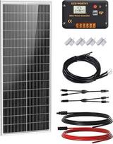 ECO-WORTHY saulės baterijų rinkinys 100W 12V, 100W saulės baterijos 18BB N tipo, efektyvumas 25% su 30A įkrovimo valdikliu, tinka nameliams ant ratų, valtims ir saulės sistemoms.