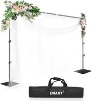 EMART Foto fono stovas su plieniniu pagrindu, 2,6 m x 3 m reguliuojamo fono sistema, fono stovas, fotostudijos, fotografijos, vaizdo įrašų, studijos, portretų, vakarėlių dekoracijos