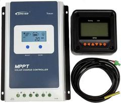 EPEVER 40A MPPT saulės įkrovos valdiklis Tracer A 4210A + nuotolinis matuoklis MT-50 Saulės įkrovimas su LCD ekranu, skirtas saulės baterijų įkrovimui