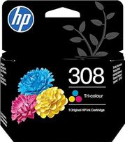 HP 308 trispalvė (žydra / purpurinė / geltona) originali spausdintuvo kasetė DeskJet 2900, 4300 Envy 6100e, 6500