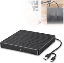 Išorinis DVD diskas USB 3.0 ir C tipo, išorinis CD DVD +/-RW ROM diskas nešiojamiesiems kompiuteriams, CD DVD įrašymo įrenginys, suderinamas su "Windows XP/2003/Vista/7/8/10/11 Linux" operacinėmis sistemomis