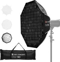 K&F CONCEPT Parabol Softbox greitas išardymas, 90 cm / 35 colių aštuonkampio Softbox su Honeycomb Grid + difuzorius + nešiojimo krepšys Umbrella Octagon Softbox nuimamas Bowens laikiklis COB vaizdo šviesos