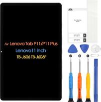 LCD ekranas Lenovo Tab P11/P11 Plus TB-J606 TB-J606F 11" LCD ekrano keitimo ekranas Lenovo TB-J606 TB-J606F lietimui jautraus ekrano skaitmeninio valdiklio komplektas su remonto rinkiniu (juodas, su rėmeliu)
