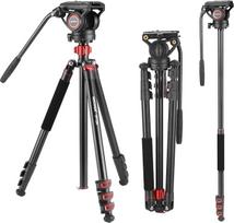 NEEWER 72 colių "Fluid Head" vaizdo monopodas, greito atleidimo plokštelė, suderinama su DJI RS Gimbal, 360° pasukimo ir +90°/-70° pakreipimo DSLR fotoaparatui, maksimali apkrova 8 kg, TP72A